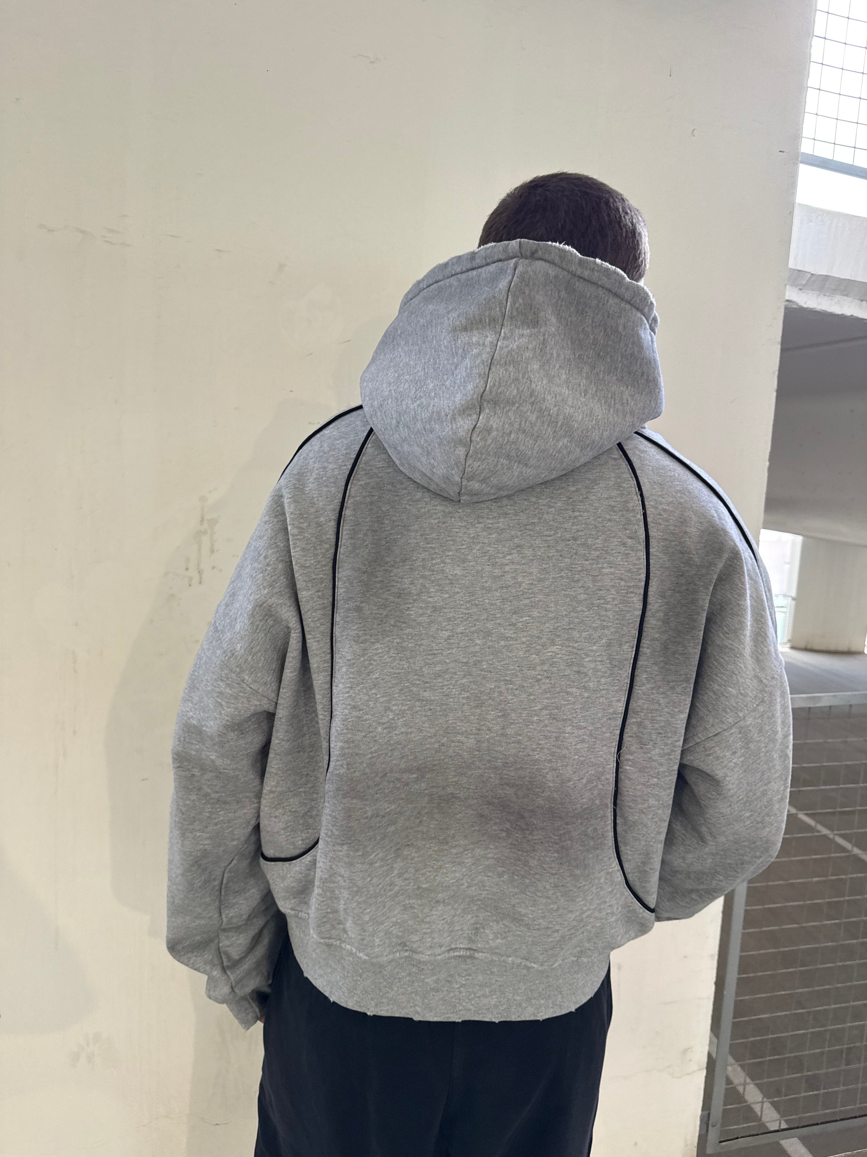 grey vintage sport zip-up