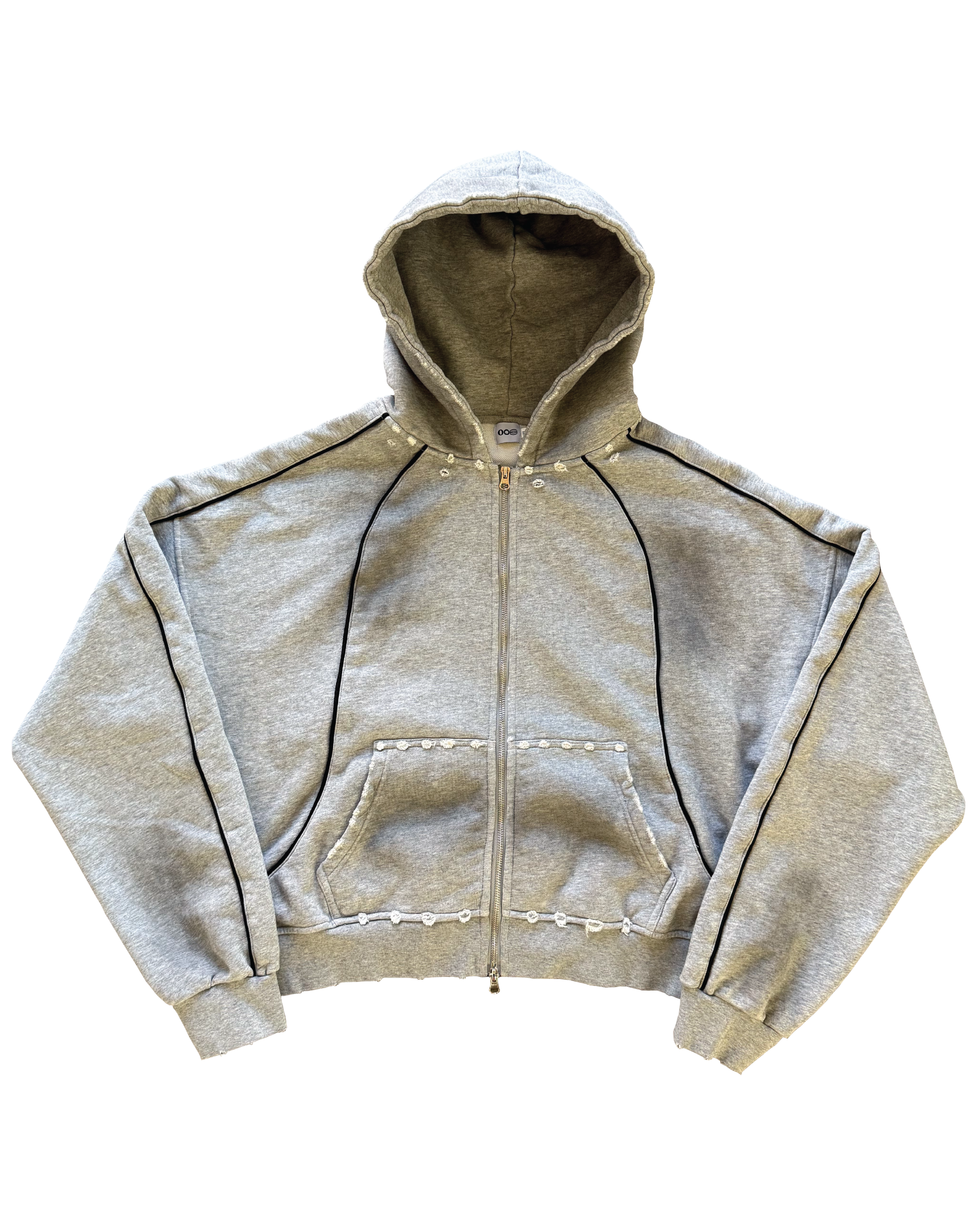 grey vintage sport zip-up